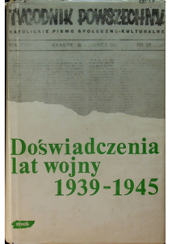 Doświadczenia lat wojny 1939 1945