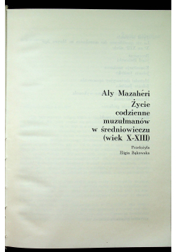 Życie codzienne muzułmanów w średniowieczu wiek X-XIII