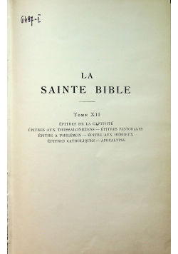 La Sainte Bible 1938 r