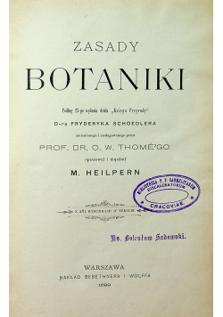 Zasady botaniki 1899 r