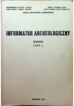 Informator Archeologiczny badania 1969