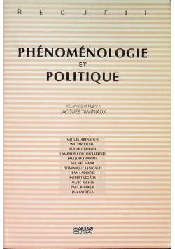 Phénoménologie et Politique