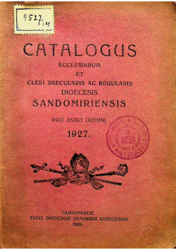 Catalogus ecclesiarum et saecularis ac regularis 1926r