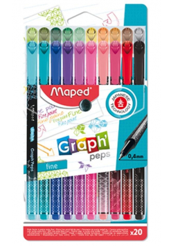 Cienkopis Graph Peps Deco 20 kolorów MAPED