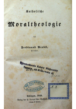 Katolische moraltheologie 1848 r