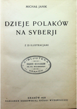 Dzieje Polaków na Syberii 1928r