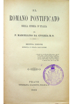 Il Romano Pontificato Nella Storia D Italia 1888 r