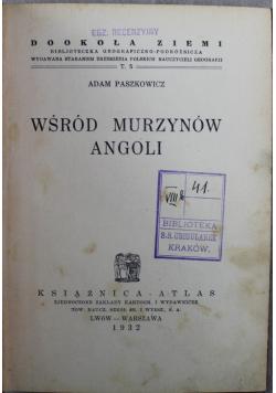 Wśród murzynów Angoli 1932 r