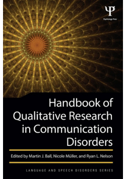 Handbook of Qualitative Research in Communication Disorders