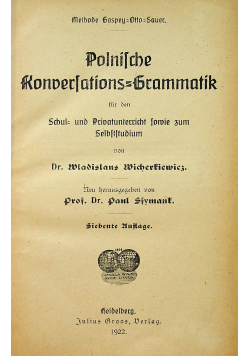 Polnische Konversations Grammatik 1992 r