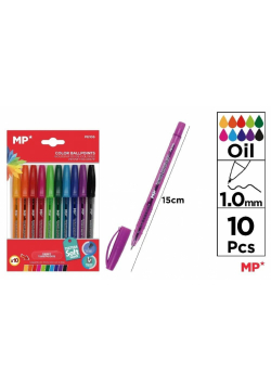 Długopis brokatowy 1mm 10 kolorów