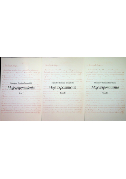 Moje wspomnienia 3 Tomy