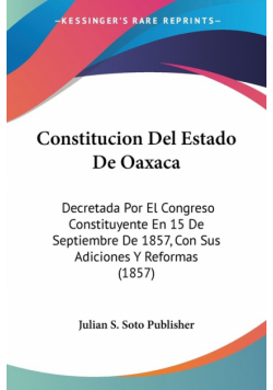 Constitucion Del Estado De Oaxaca
