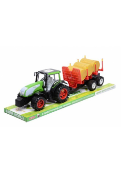 Traktor gigant z belami słomy