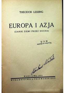 Europa i Azja 1935 r.