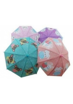 Parasol dziecięcy z gwizdkiem Pluszaczki mix