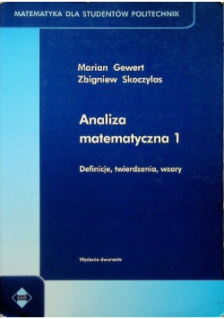 Analiza matematyczna Tom 1