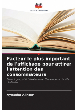 Facteur le plus important de l'affichage pour attirer l'attention des consommateurs