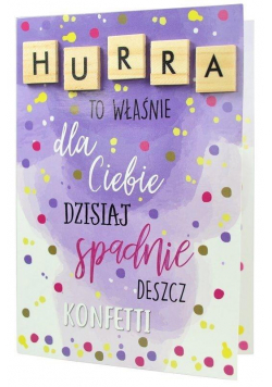 Karnet B6 Tego Ci Życzę TCZ-016 Hurra konfetti