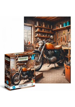 Puzzle Medium-L 500 Transport. Motocykl w garażu