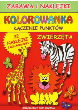 Łączenie punktów Zwierzęta Zabawa i naklejki