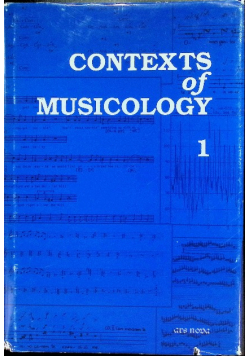 Contexts of musicology 1