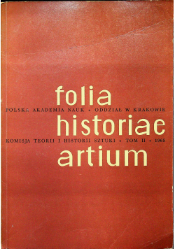 Folia Historiae artium Tom II