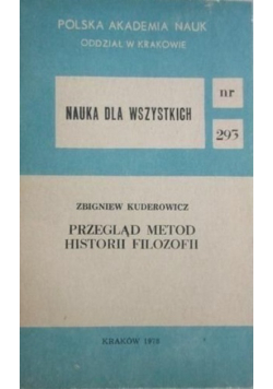 Przegląd metod historii filozofii