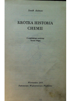 Krótka Historia Chemii
