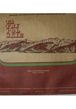 Tatry Polskie Mapa Topograficzna