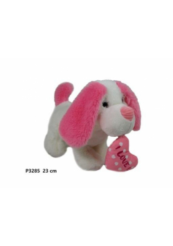 Pies z sercem 23cm