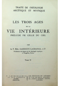 Les trois ages de la vie interieure 1938 r.