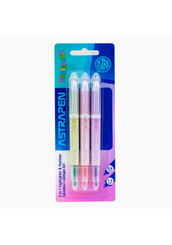 Zakreślacz i cienkopis 2w1 Astrapen pastelowe 3 kolory