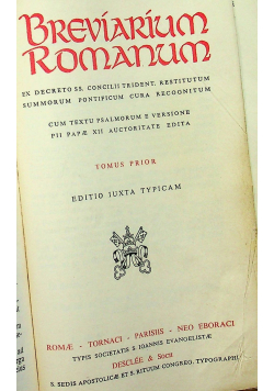 Brevarium romanum  tomus prior
