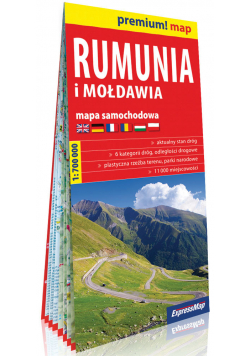 Rumunia i Mołdawia mapa samochodowa 1:700 000