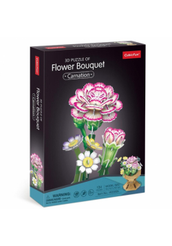 Puzzle 3D Bukiet kwiatów Goździki