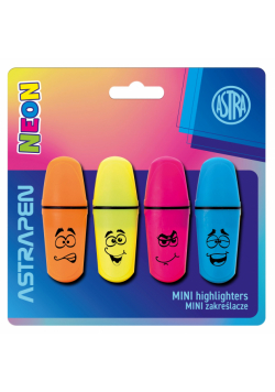 Zakreślacze mini Astrapen Neonmania 4 kolory blister