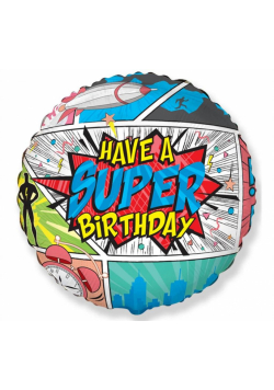 Balon foliowy Super Birthday 48cm