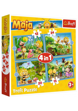 Puzzle 4w1 Przygody Pszczółki Mai TREFL