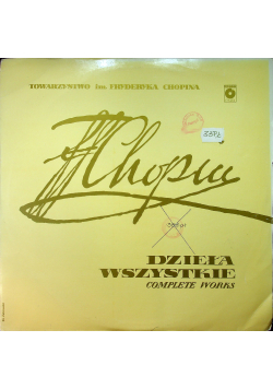 Fryderyk Chopin Dzieła wszystkie Nokturny Vol II Płyta Winylowa