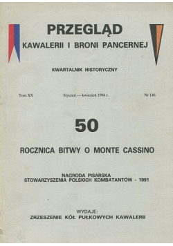 Przegląd kawalerii i broni pancernej Nr 146 Tom XX