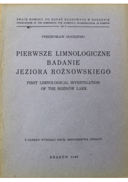 Pierwsze limnologiczne badanie jeziora Rożnowskiego
