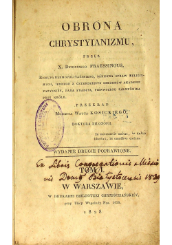 Obrona chrystianizmu 1828 r