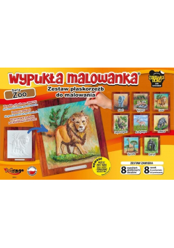 Wypukła malowanka - Zoo Zestaw 8 wzorów