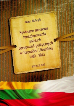 Społeczne znaczenie funkcjonowania polskich ugrupowań politycznych w Republice Litewskiej 1989 - 2013