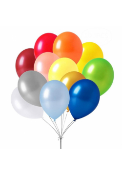 Balony metalik 30cm 10 kolorów 80szt