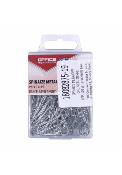 Spinacze metalowe srebrne 28mm 100szt