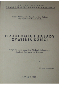 Fizjologia i zasady żywienia dzieci