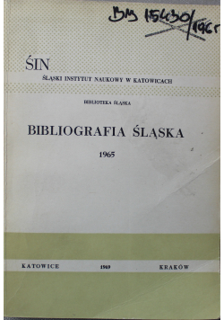 Bibliografia śląska 1965