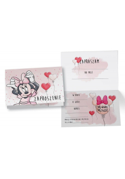 Zaproszenie ZD-015 Myszka Minnie (5 szt.)